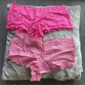 NWOT Bundle 2 Marks & Spencer Pink Lace Panties, Size 12, Underwear, Lingerie